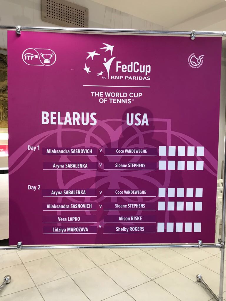 Расписание Кубка Федерации: первый и второй день Расписание Кубка Федерации