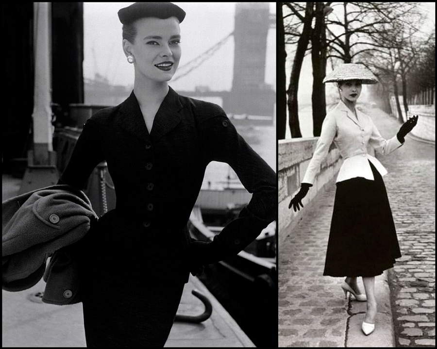 New Look, 1947 идеальная модель образа женщины от Dior