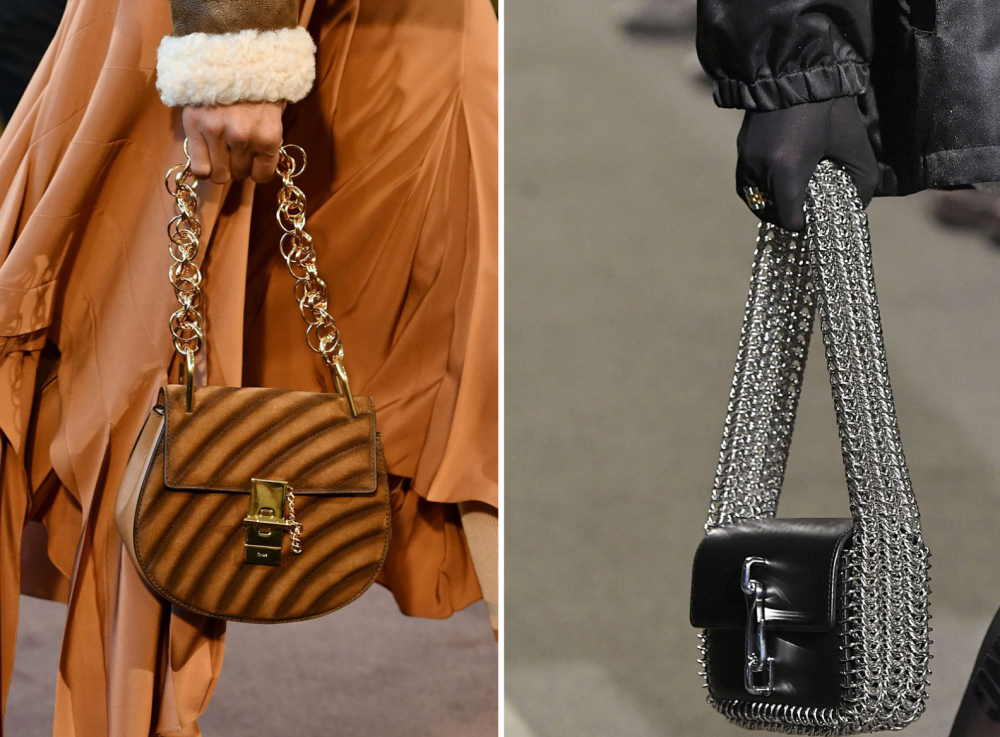 Chloé; Alexander Wang цепочные сумки осень зима 2018-19