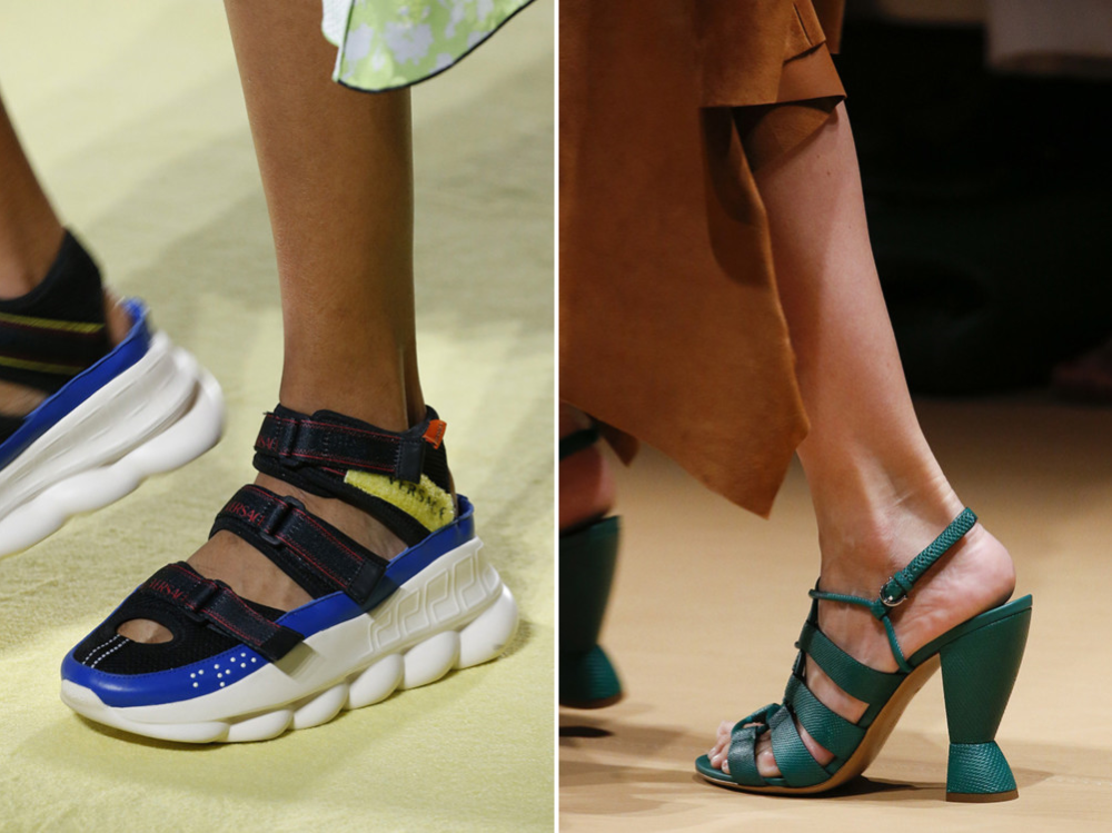 Versache; Salvatore Ferragamo тренды весна-лето 2019