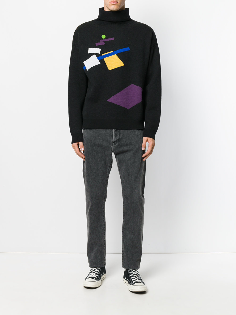 Гоша Рубчинский свитер с геометрическим абстракционизмом