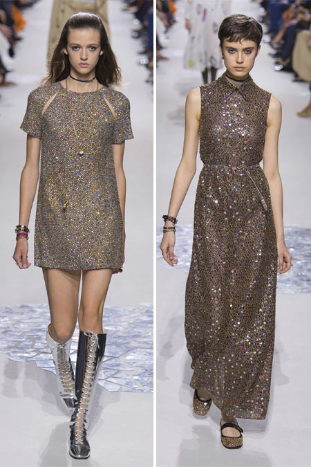 Dior модные платья с пайетками