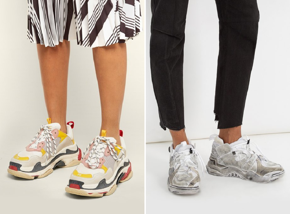 кроссовки с массивной подошвой